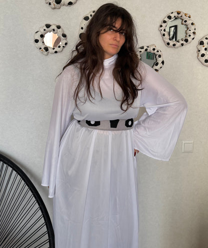 HPO Women's Princess White Costume | Halloween and Festival | Flame-retardant Synthetic Fabric