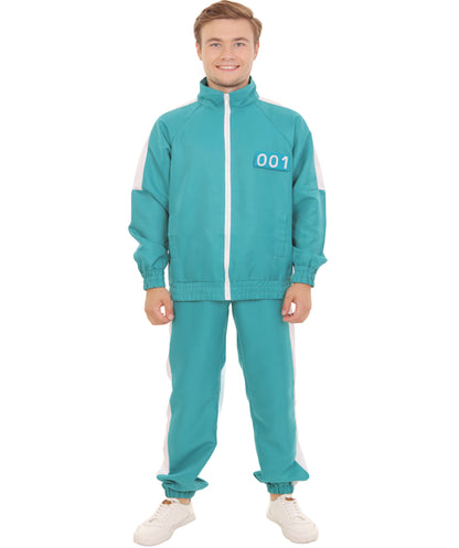 Unisex K-drama Survival Game TV Show Player Green Jumpsuit Fancy Costume