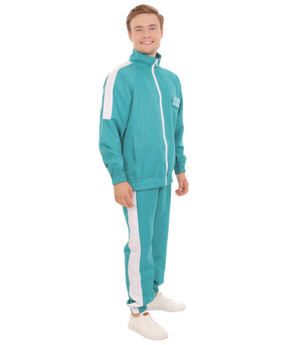 Unisex K-drama Survival Game TV Show Player Green Jumpsuit Fancy Costume