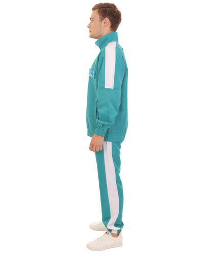 Unisex K-drama Survival Game TV Show Player Green Jumpsuit Fancy Costume