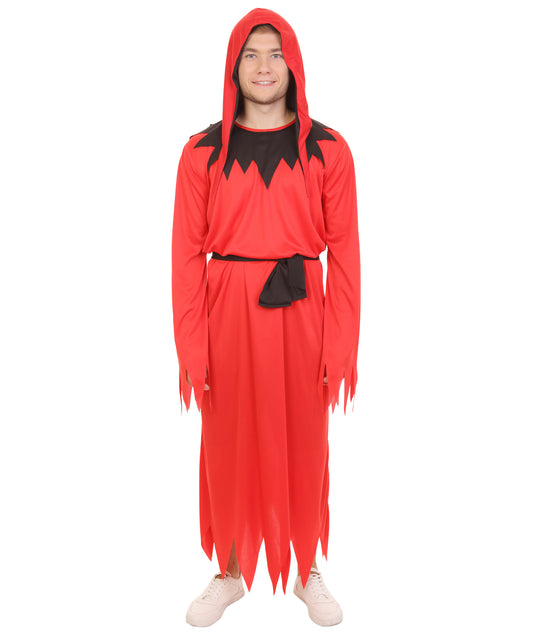 Unisex Death Deity Reaper Red and Black Costume Set | Multiple Size Option