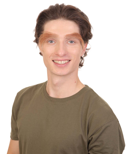 HPO Adult Men's Fake Human Hair Long Sensei Eyebrows | Light Brown