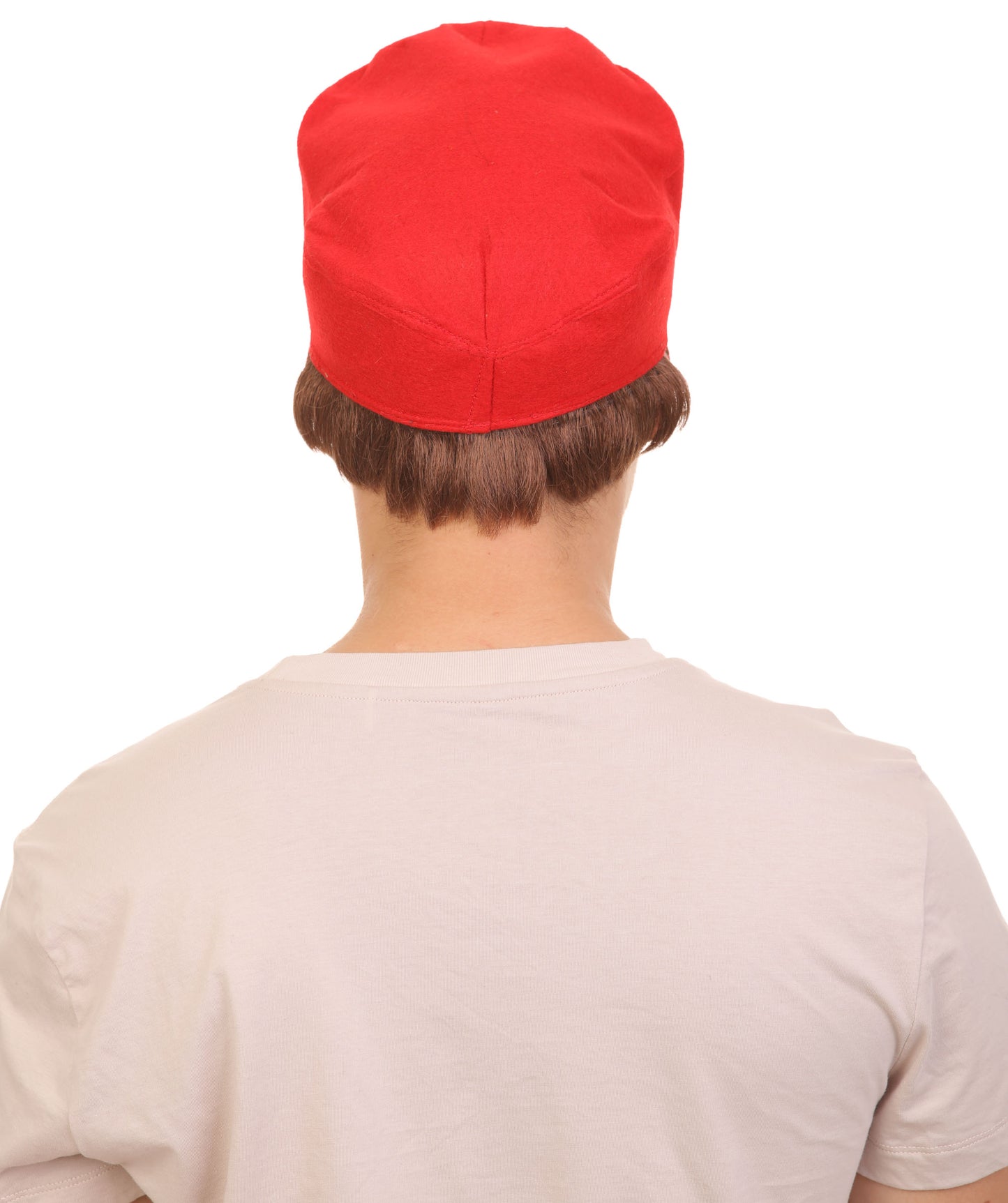 Men's Mushroom Kingdom Video Game Black Mustache and Red 80'S Plumber Hat, Best for Halloween, Flame-retardant Synthetic Materials