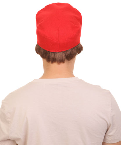 Men's Mushroom Kingdom Video Game Black Mustache and Red 80'S Plumber Hat, Best for Halloween, Flame-retardant Synthetic Materials