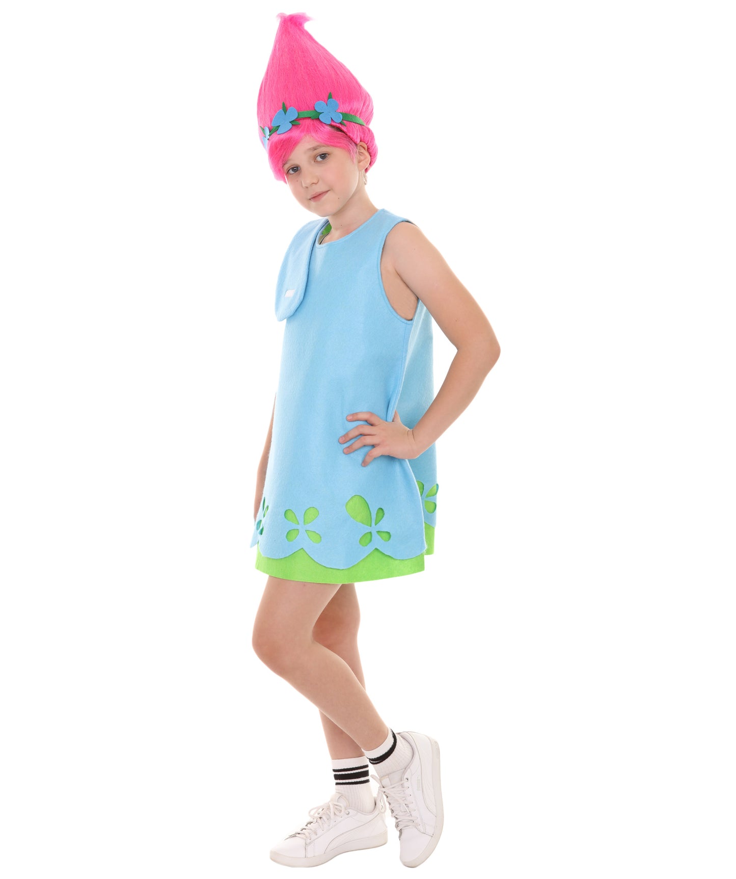 HPO Child's Trolls Dress Costume | Blue Halloween Costume