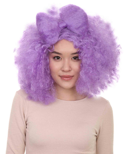 HPO Women's Jumbo Afro Small Bow Wigs Collections | Super Size Halloween Wigs | Premium Breathable Capless Cap