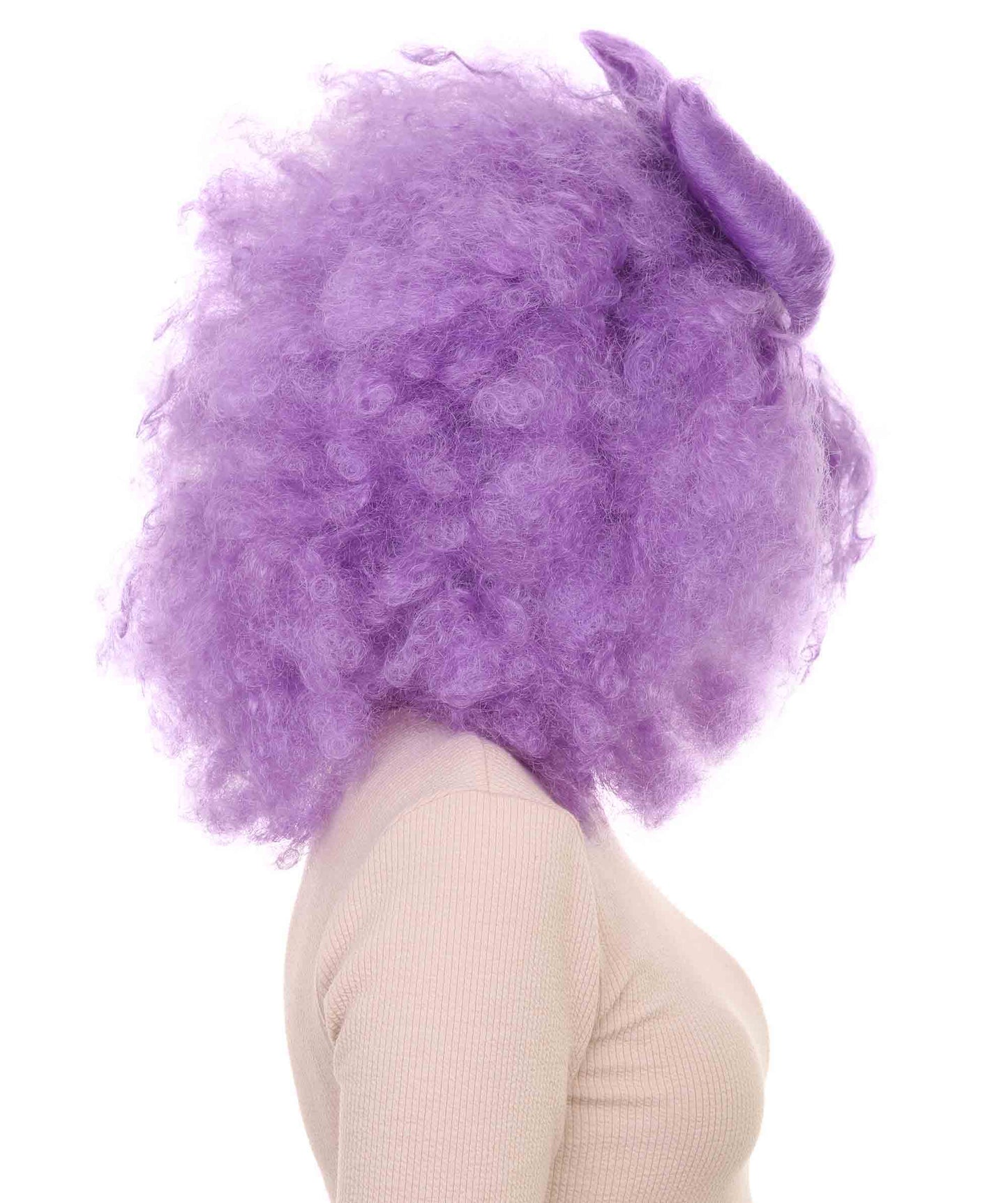 HPO Women's Jumbo Afro Small Bow Wigs Collections | Super Size Halloween Wigs | Premium Breathable Capless Cap