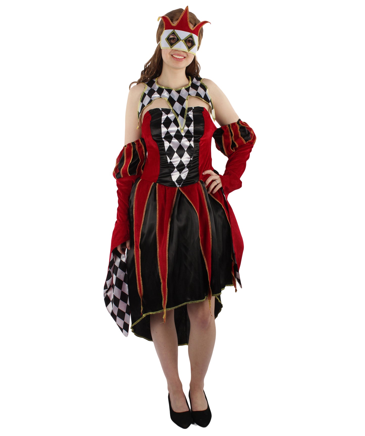 Women GOTHIC VENETIAN Costume | Red & Black Halloween Costume