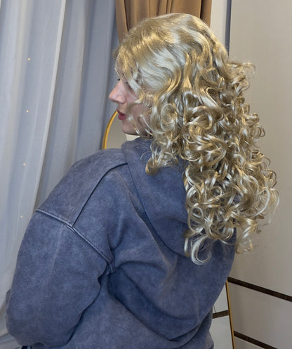 Blonde Passion Womens Wig | Long Curly Glamour Fancy Halloween Wig