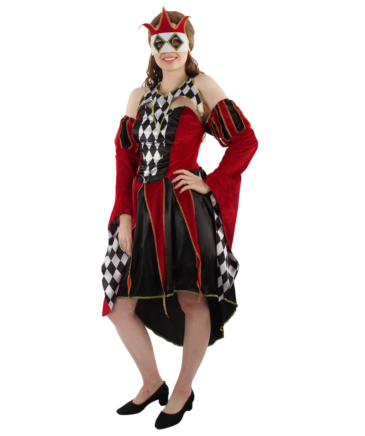 Women GOTHIC VENETIAN Costume | Red & Black Halloween Costume