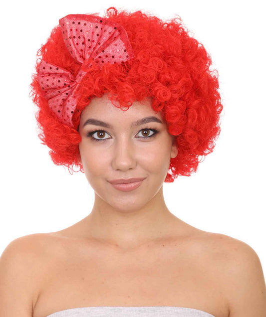 Red Butterfly Womens Wig | Super Size Jumbo Afro Character Halloween Wig | Premium Breathable Capless Cap
