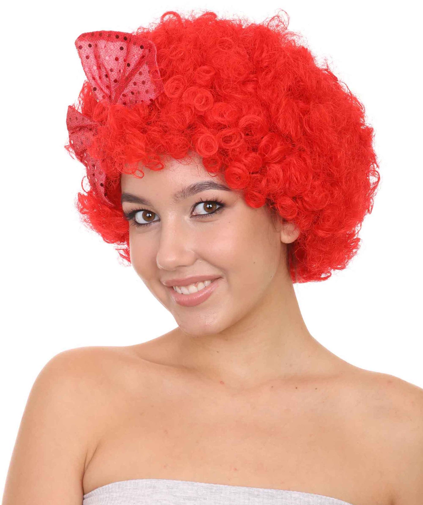 Red Butterfly Womens Wig | Super Size Jumbo Afro Character Halloween Wig | Premium Breathable Capless Cap