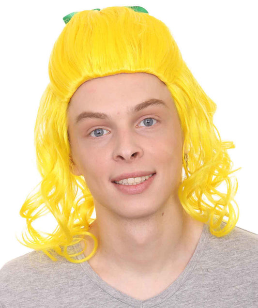 HPO Ugly Sister Women's Fairytale Wig | Yellow Halloween Wig | Premium Breathable Capless Cap