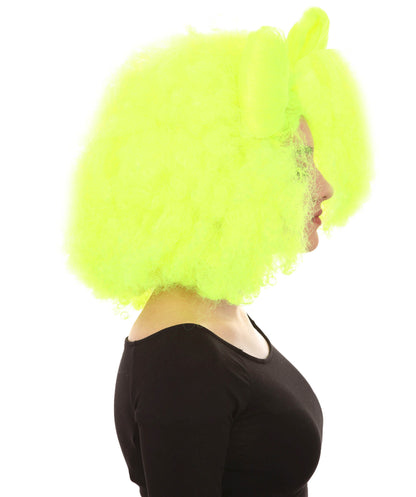 HPO Women's Jumbo Afro Small Bow Wigs Collections | Super Size Halloween Wigs | Premium Breathable Capless Cap