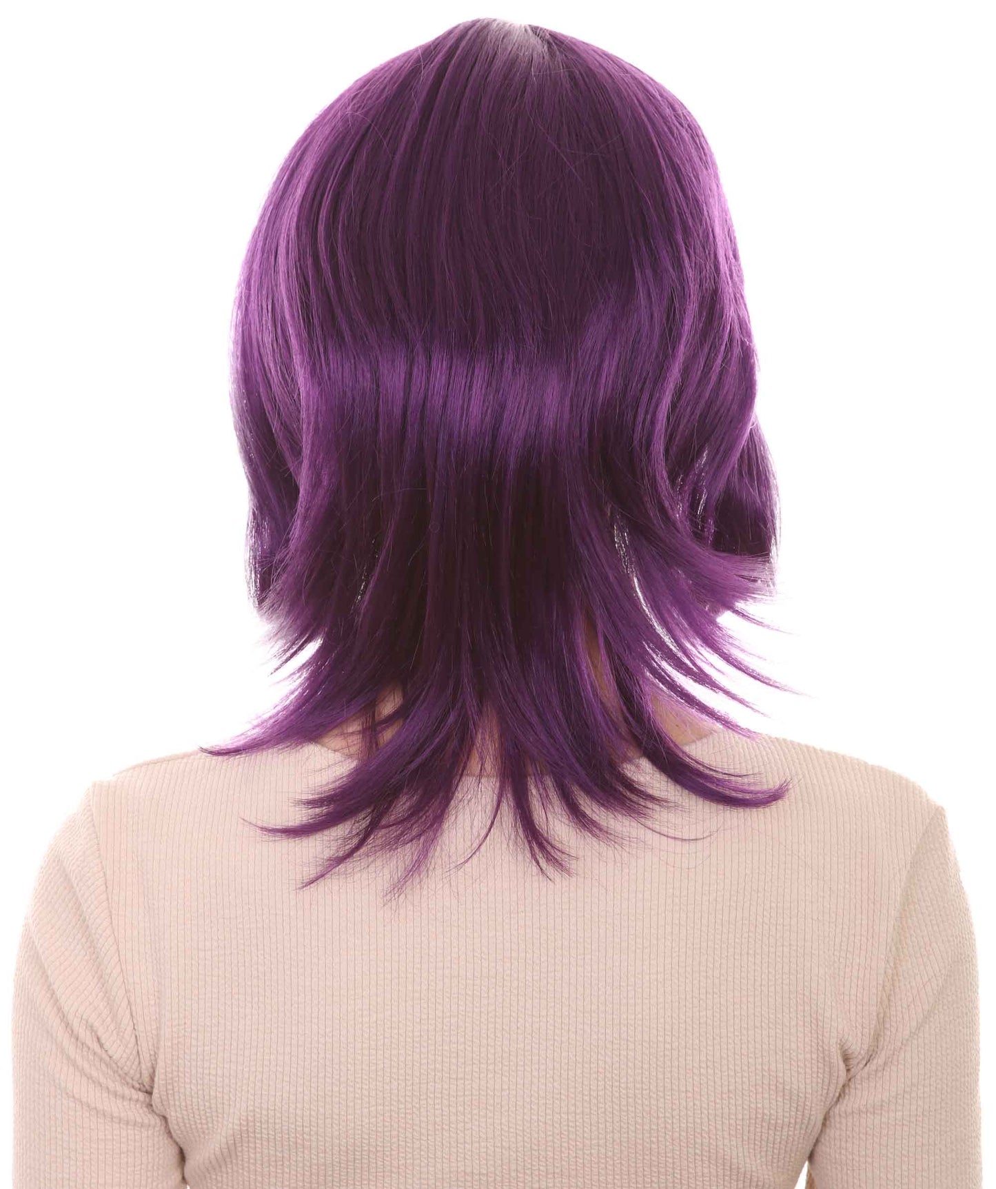 Shoulder Length Bob with Side Bangs Party Wig |  Halloween Wig | Premium Breathable Capless Cap