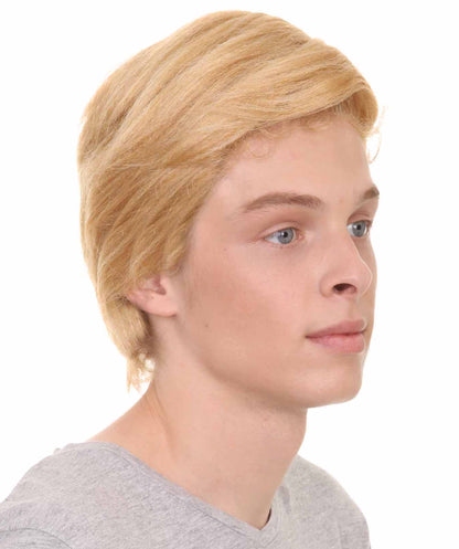 HPO President Men's Wigs Heat Resistant Fiber & Lace Front  Blonde Color Wig,Premium Breathable Capless Cap