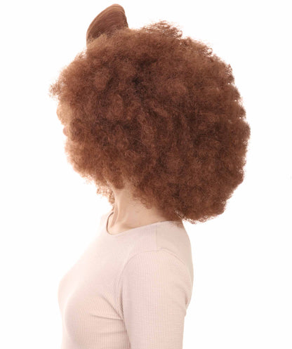 HPO Women's Jumbo Afro Small Bow Wigs Collections | Super Size Halloween Wigs | Premium Breathable Capless Cap