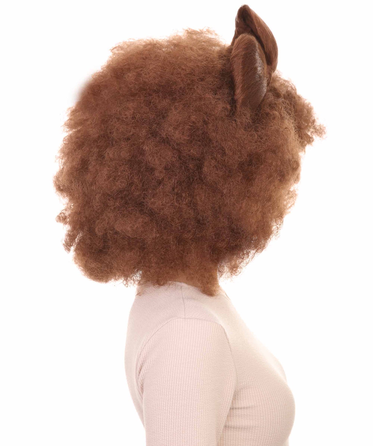 HPO Women's Jumbo Afro Small Bow Wigs Collections | Super Size Halloween Wigs | Premium Breathable Capless Cap