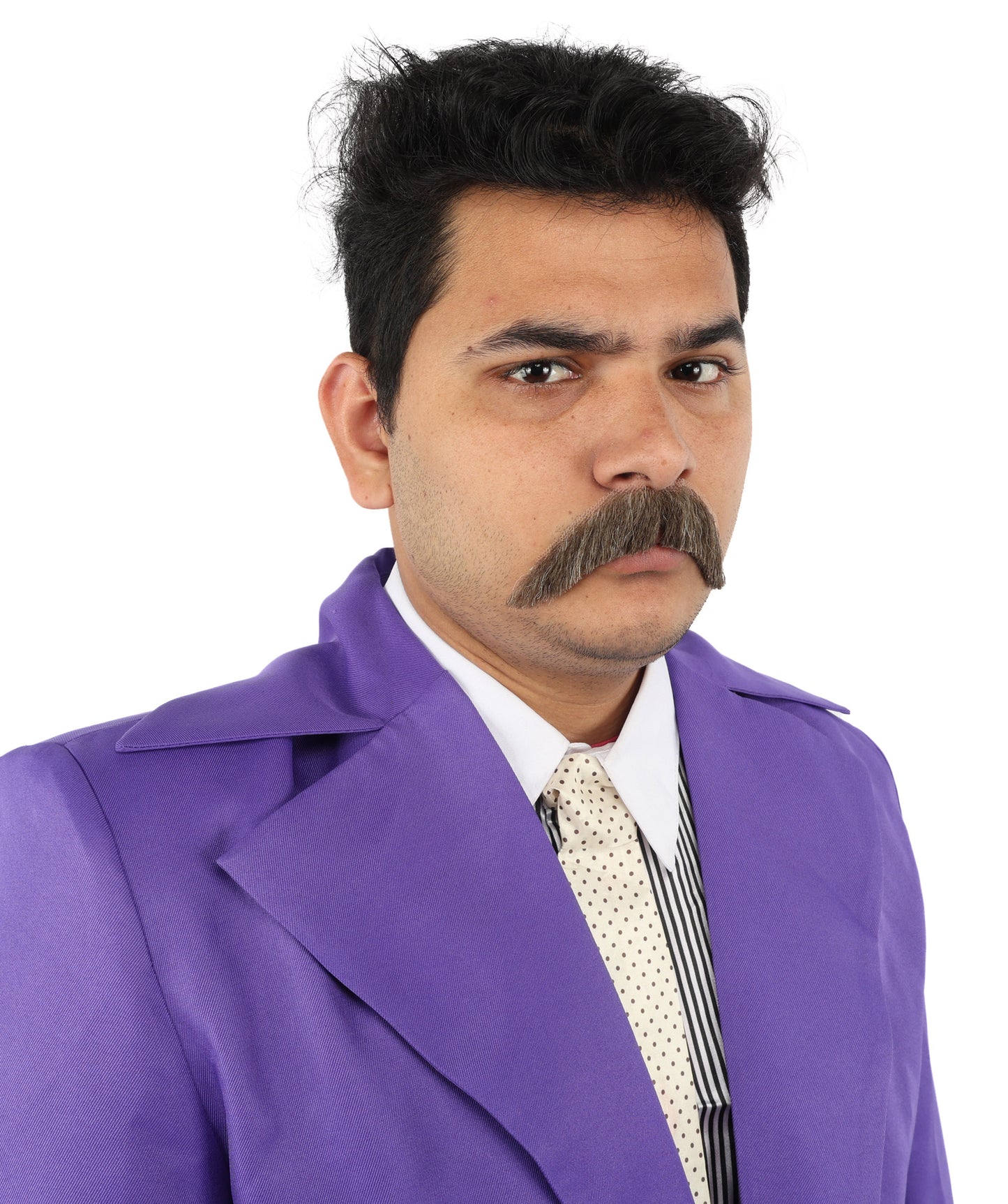 Premium Cowboy Horseshoe Synthetic Facial Hair Mustache | HPO