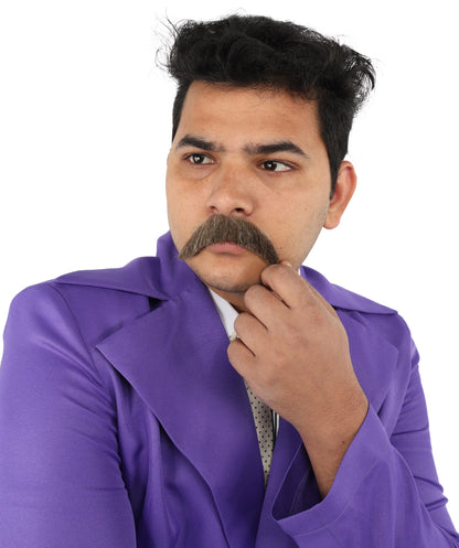 Premium Cowboy Horseshoe Synthetic Facial Hair Mustache | HPO