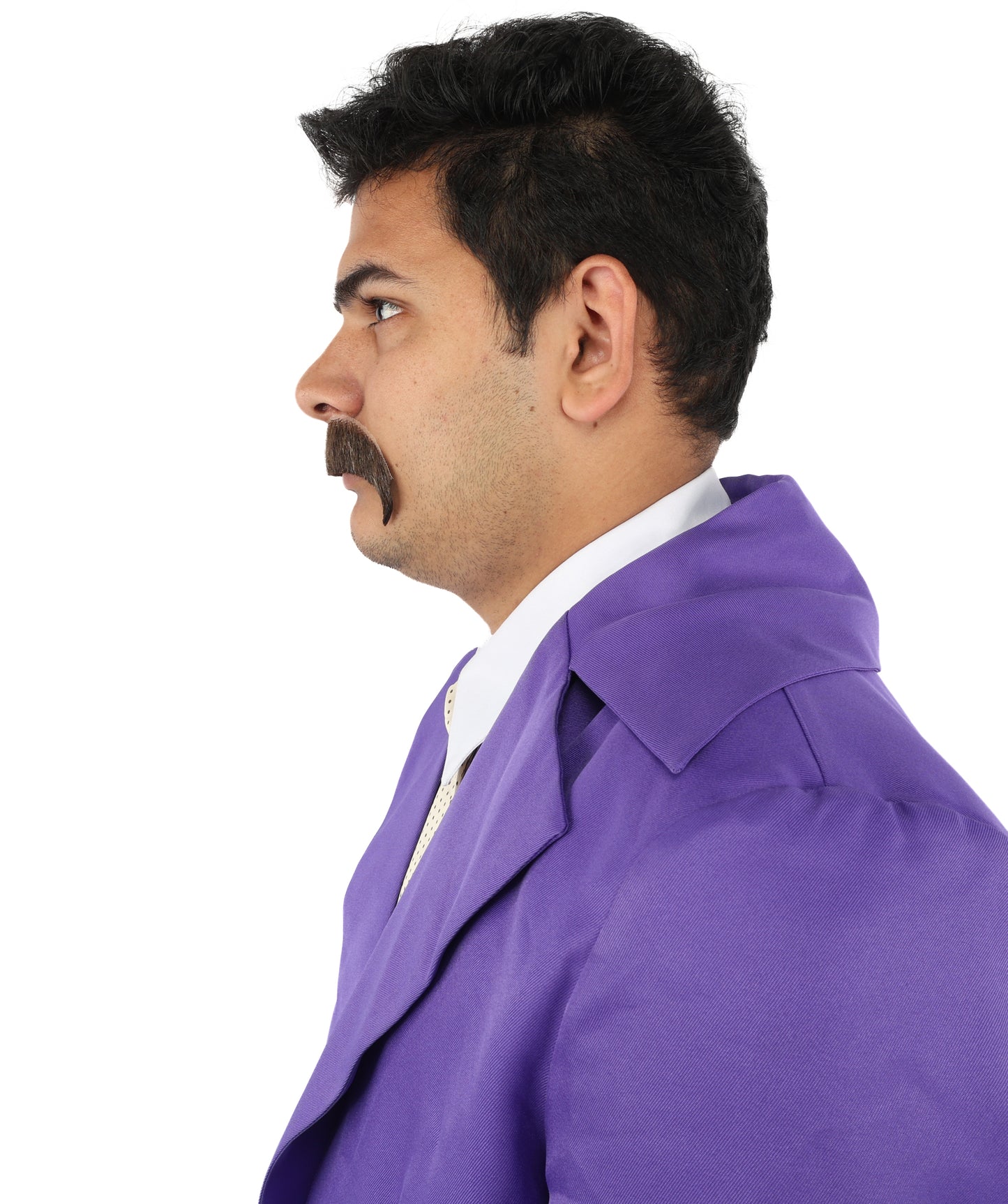 HPO  Men's Horseshoe Fake Human Hair Mustache | Facial Hair Multiple Colors Options