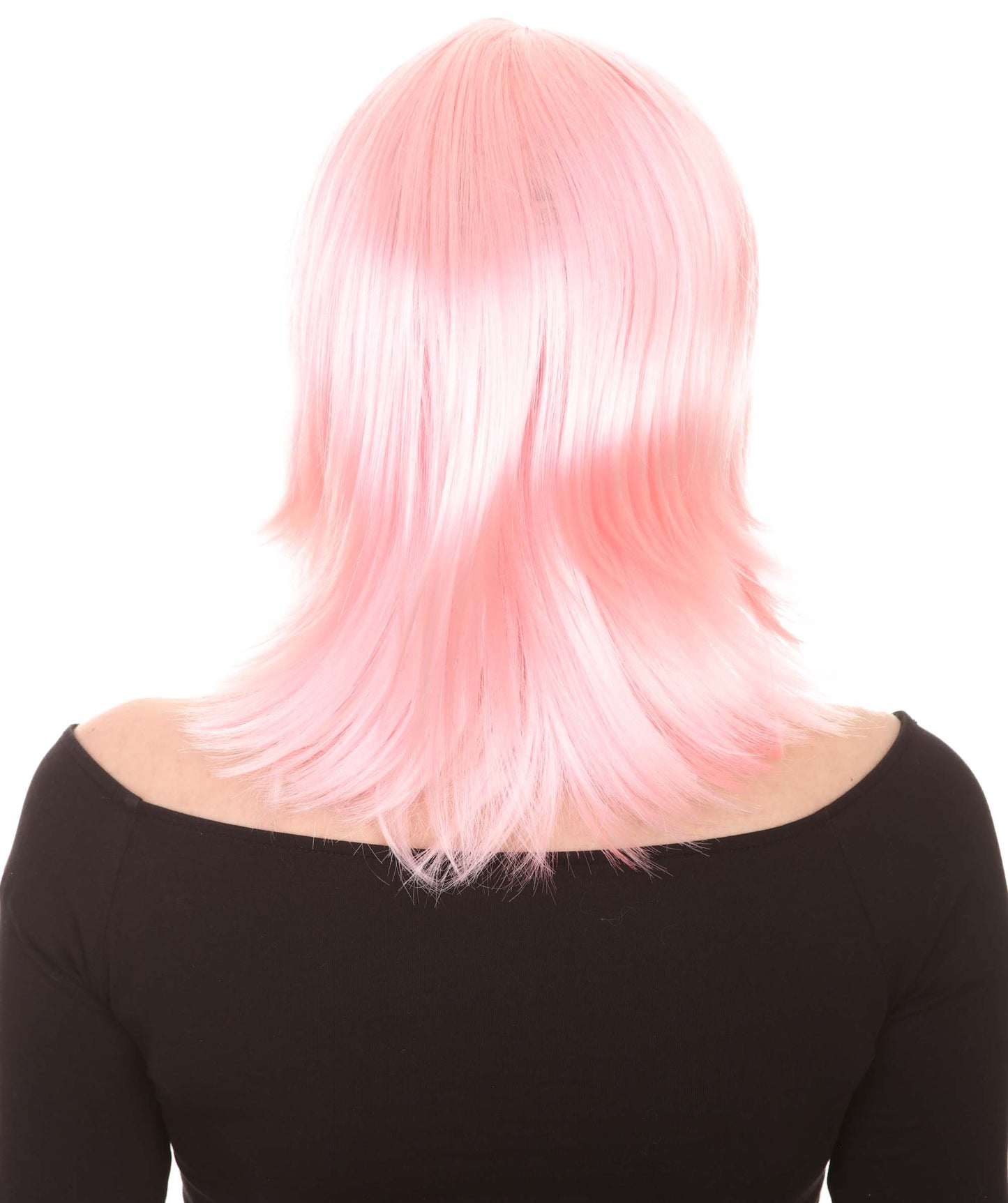 Shoulder Length Bob with Side Bangs Party Wig |  Halloween Wig | Premium Breathable Capless Cap