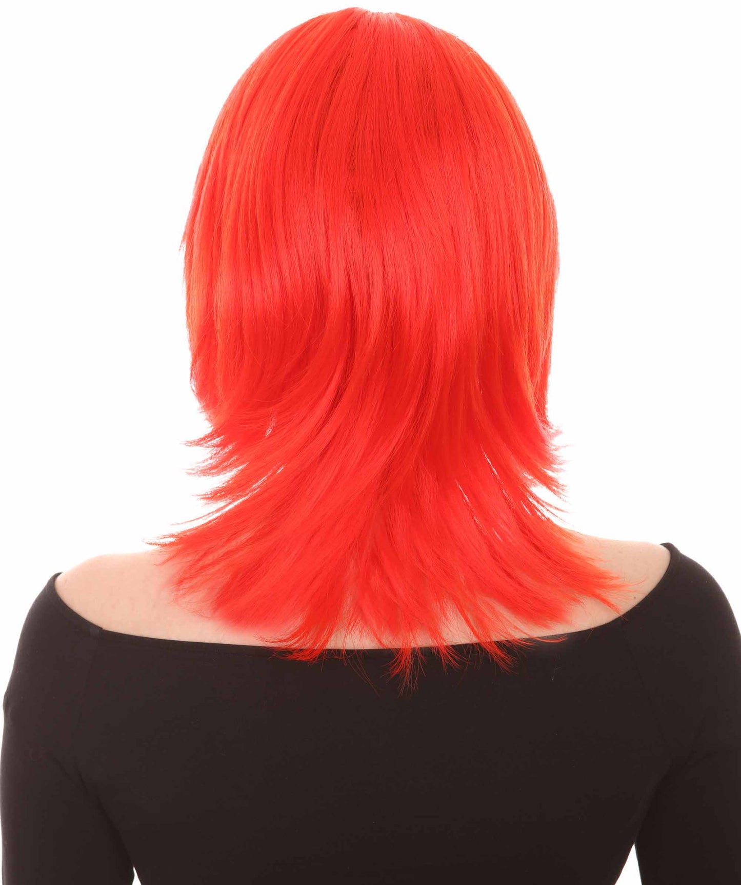 Shoulder Length Bob with Side Bangs Party Wig |  Halloween Wig | Premium Breathable Capless Cap