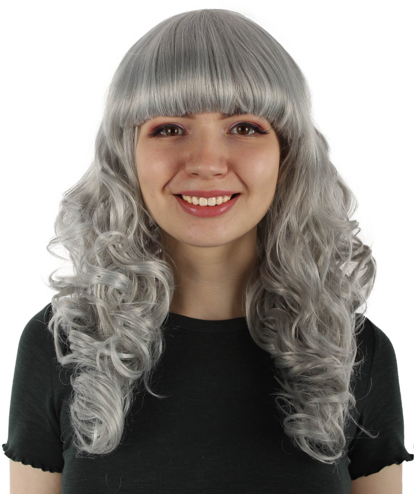 HPO Women's Wig for Fancy Anti-Hero Girl | Long Curly Party Ready Fancy Halloween Wigs | Premium Breathable Capless Cap