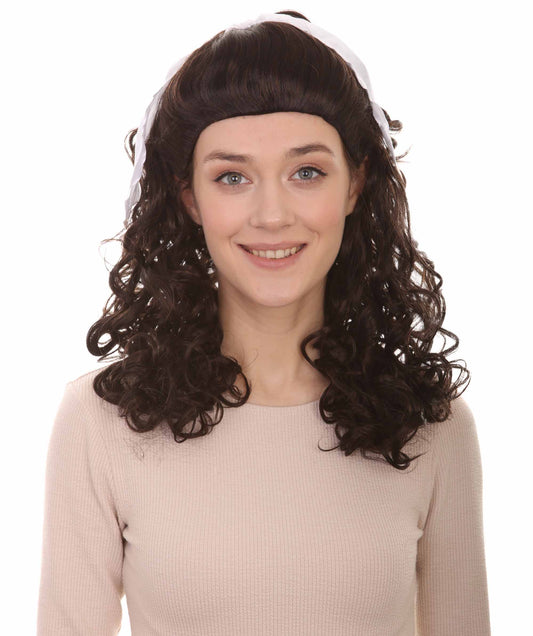 60's Homemaker Womens Wig | Dark Brown Vintage Wig | Premium Breathable Capless Cap