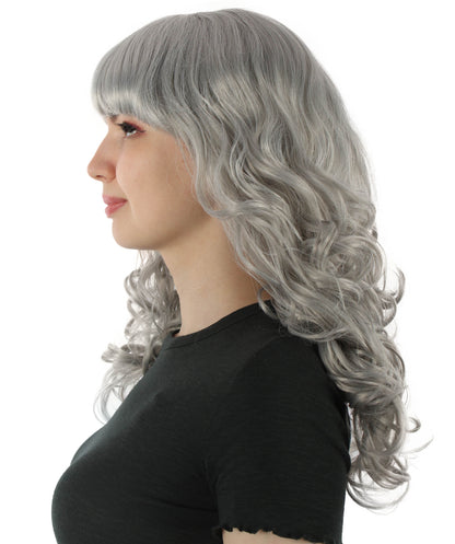 HPO Women's Wig for Fancy Anti-Hero Girl | Long Curly Party Ready Fancy Halloween Wigs | Premium Breathable Capless Cap