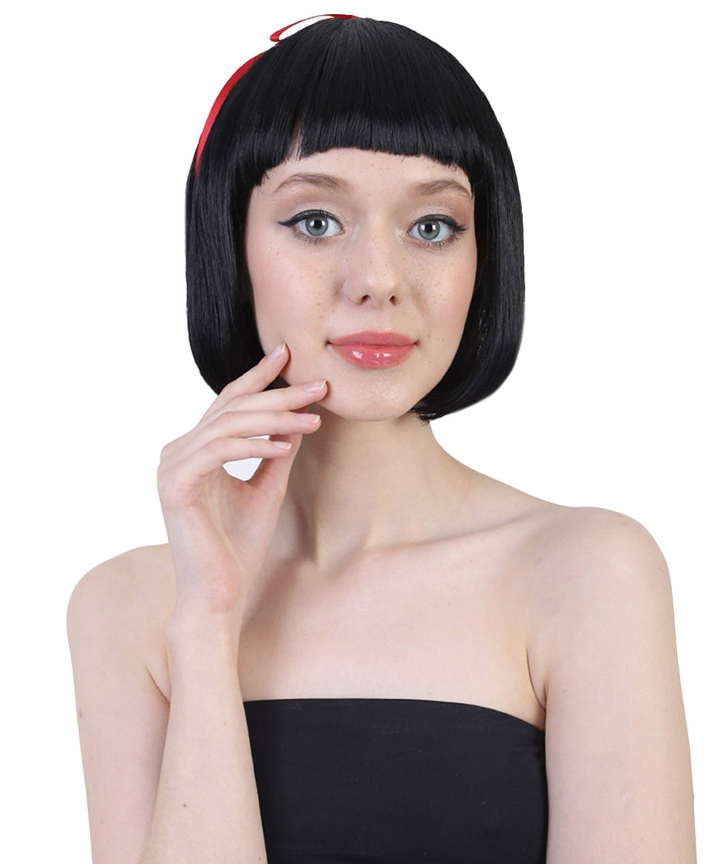 Princess Snow Wig | Black Character Halloween Wig | Premium Breathable Capless Cap