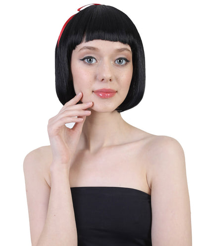 Dark black Black Character Halloween Wig