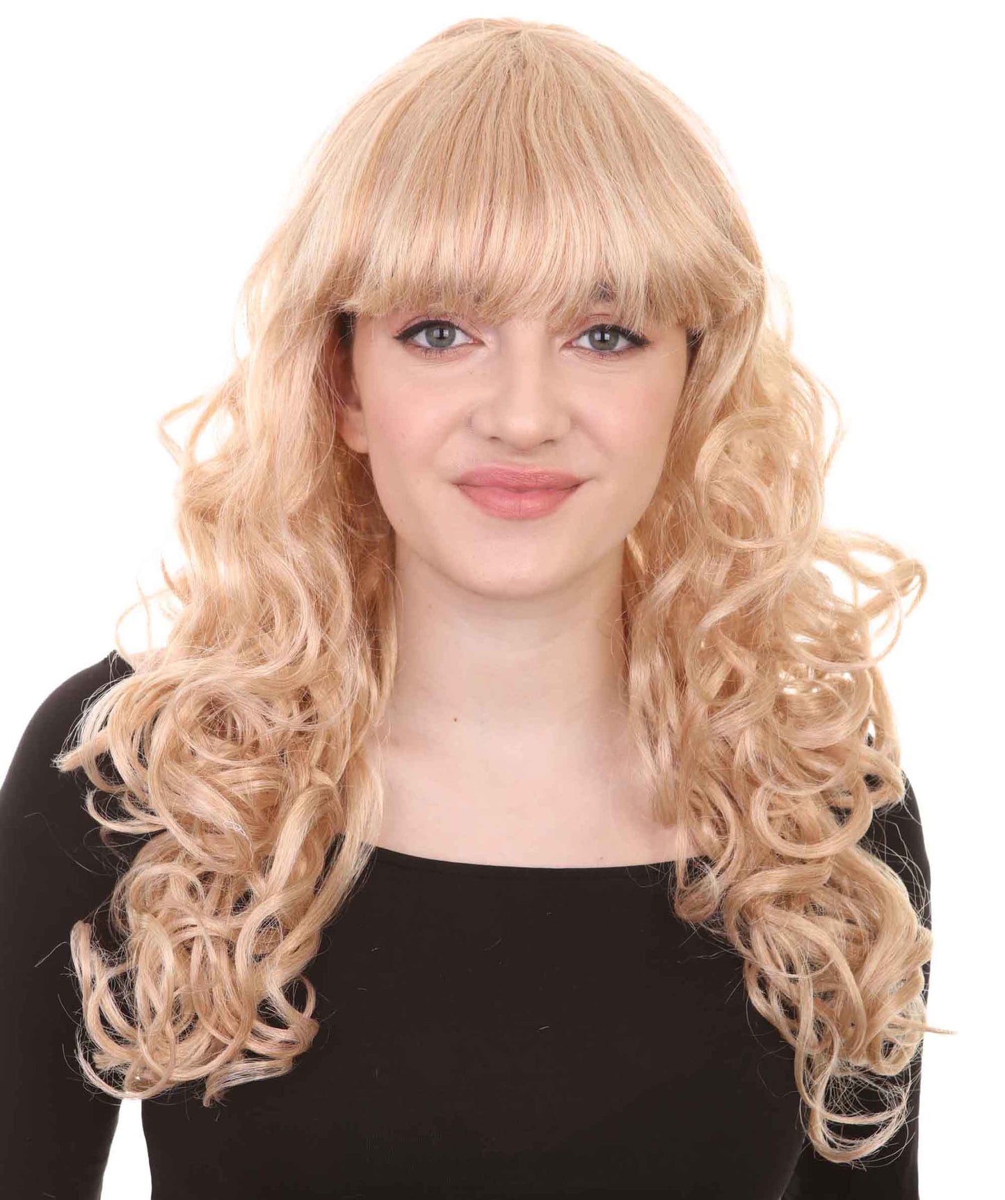 HPO Women's Wig for Fancy Anti-Hero Girl | Long Curly Party Ready Fancy Halloween Wigs | Premium Breathable Capless Cap