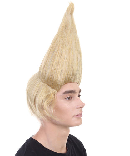 HPO President Men's Straight Angle Wind Wig ,Blonde Color Wigs,Premium Breathable Capless Cap