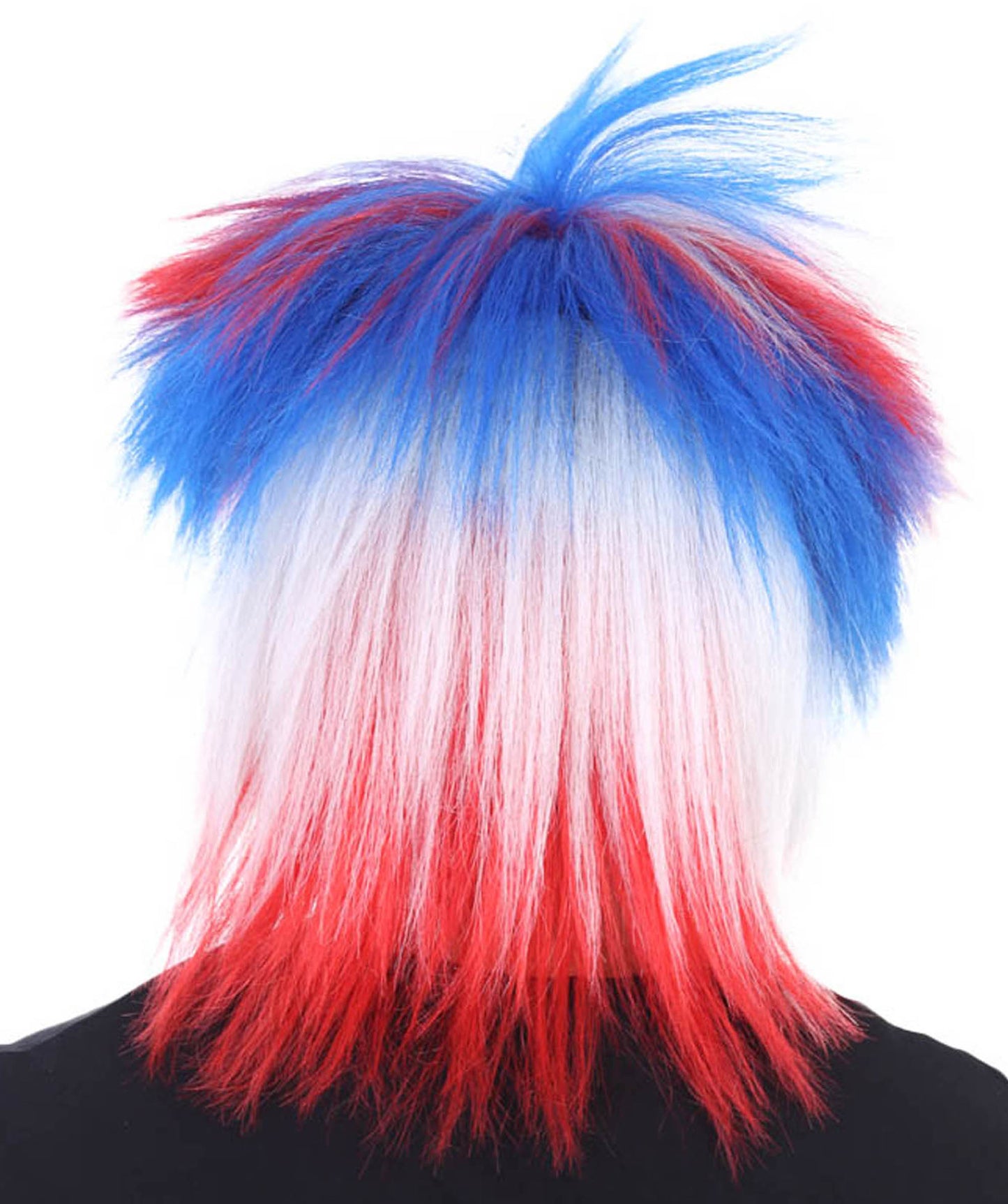 HPO Mens Patriotic Crazy Wig, Celebrity Wig , Premium Breathable Capless Cap