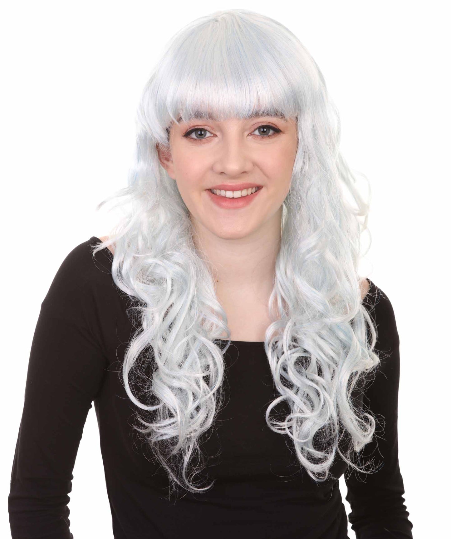 HPO Women's Wig for Fancy Anti-Hero Girl | Long Curly Party Ready Fancy Halloween Wigs | Premium Breathable Capless Cap