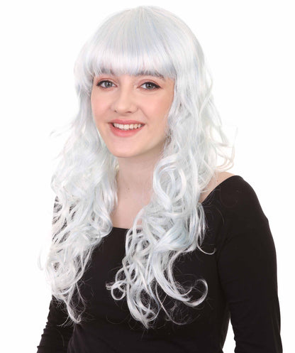 HPO Women's Wig for Fancy Anti-Hero Girl | Long Curly Party Ready Fancy Halloween Wigs | Premium Breathable Capless Cap