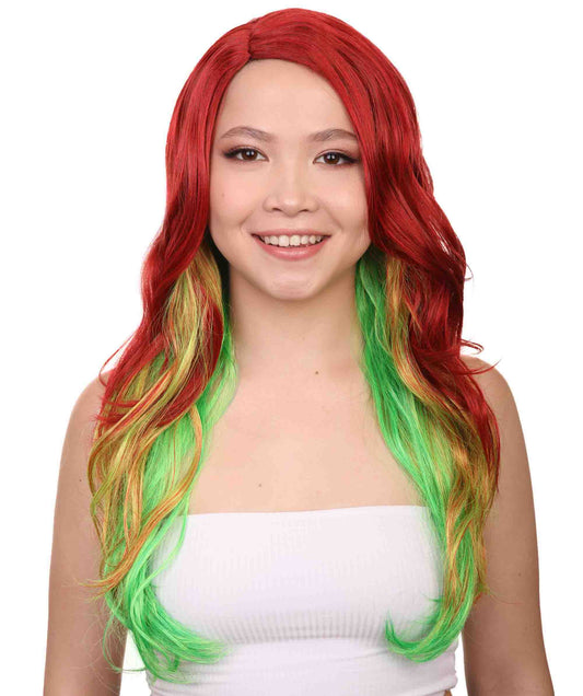 Red Green Multicolor Cosplay Halloween Wig