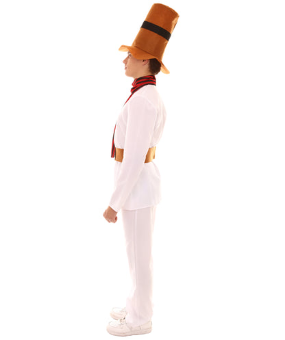 Men's Mr Snowman Costume | White Halloween Costumes | Flame-Retardant Synthetic Fabric