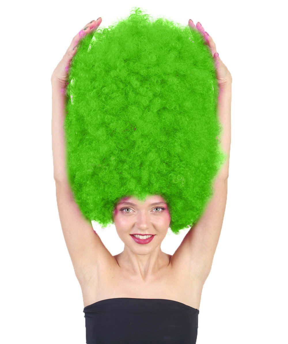 Super Sized Jumbo Afro Wig  Multiple Color | Halloween Party Online |  Flame Retardant Synthetic Fiber