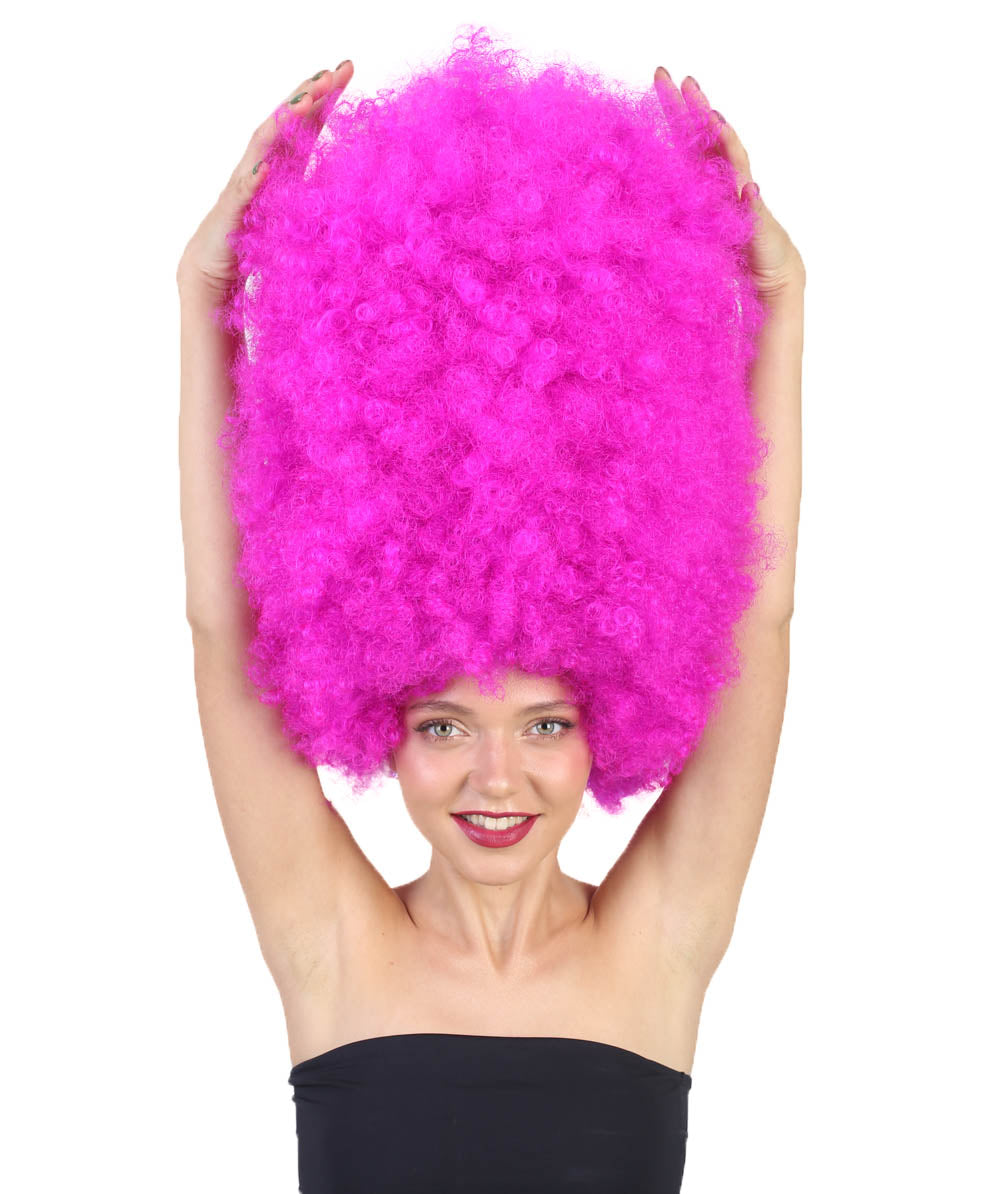 Super Sized Jumbo Afro Wig  Multiple Color | Halloween Party Online |  Flame Retardant Synthetic Fiber