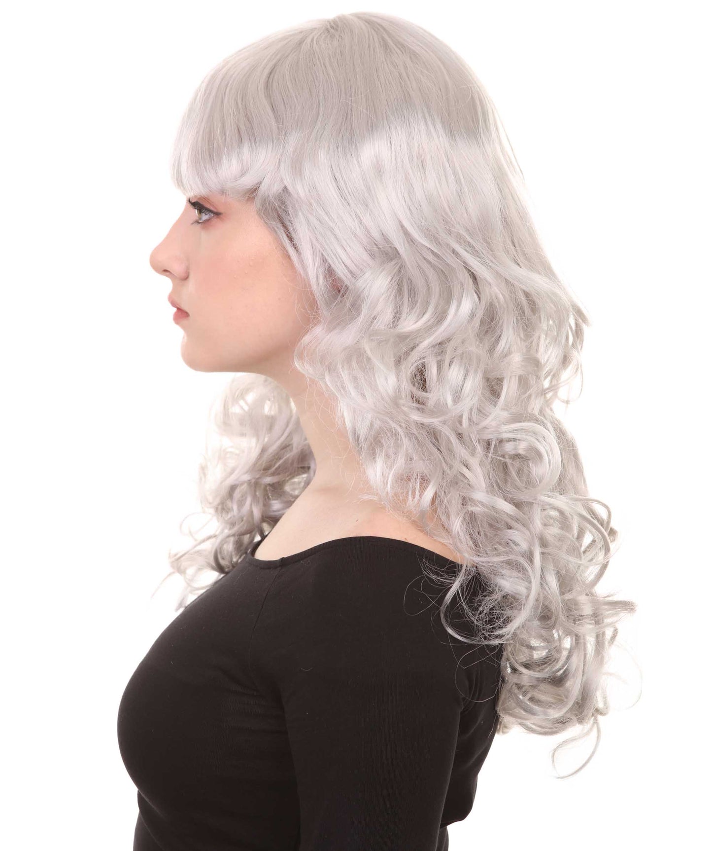 HPO Women's Wig for Fancy Anti-Hero Girl | Long Curly Party Ready Fancy Halloween Wigs | Premium Breathable Capless Cap