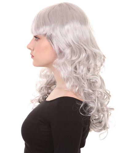 HPO Women's Wig for Fancy Anti-Hero Girl | Long Curly Party Ready Fancy Halloween Wigs | Premium Breathable Capless Cap