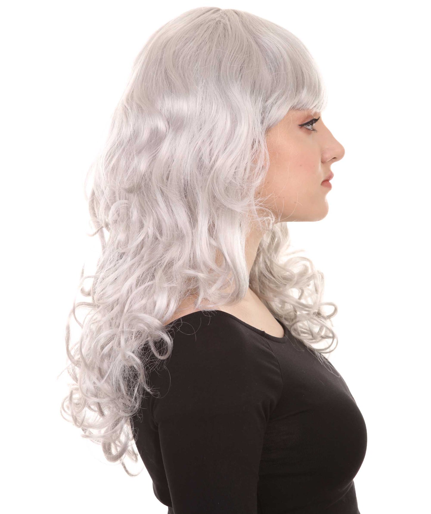 HPO Women's Wig for Fancy Anti-Hero Girl | Long Curly Party Ready Fancy Halloween Wigs | Premium Breathable Capless Cap