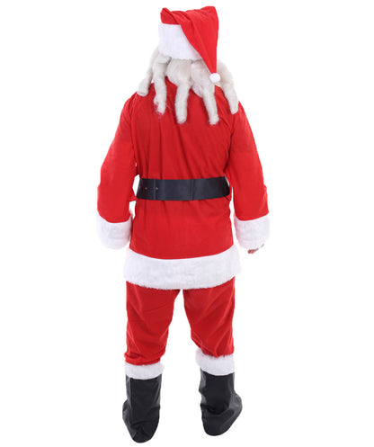 Xmas Party Super Santa Claus Christmas Bundle| Wig and Beard Sets | Premium Breathable Capless Cap