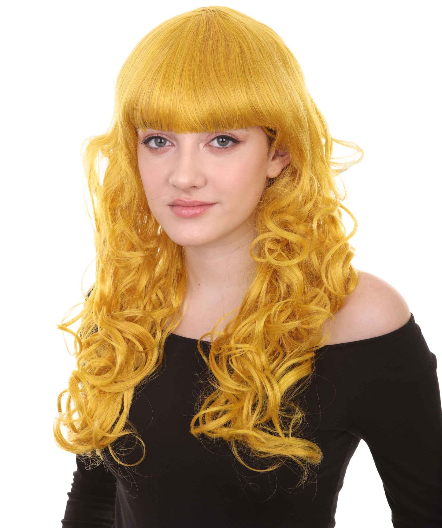 HPO Women's Wig for Fancy Anti-Hero Girl | Long Curly Party Ready Fancy Halloween Wigs | Premium Breathable Capless Cap