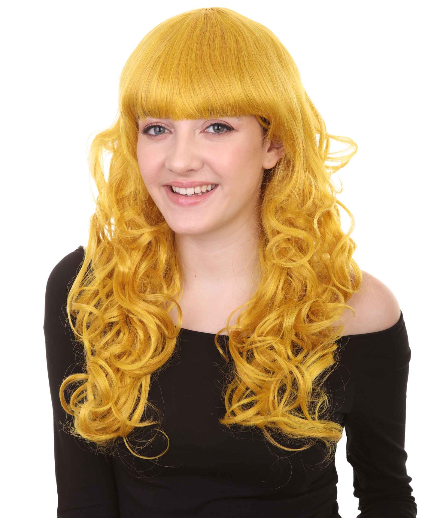 HPO Women's Wig for Fancy Anti-Hero Girl | Long Curly Party Ready Fancy Halloween Wigs | Premium Breathable Capless Cap