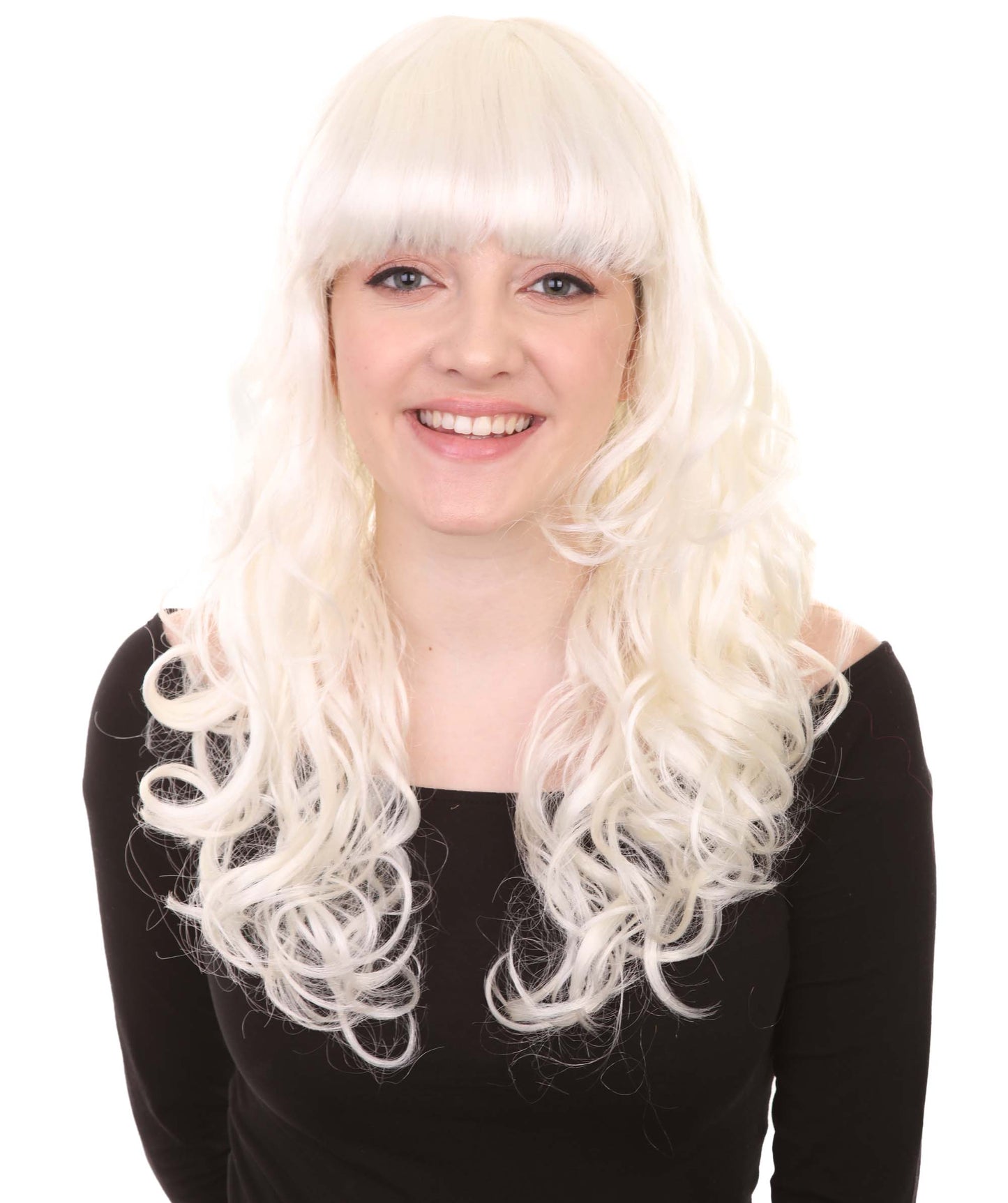 HPO Women's Wig for Fancy Anti-Hero Girl | Long Curly Party Ready Fancy Halloween Wigs | Premium Breathable Capless Cap