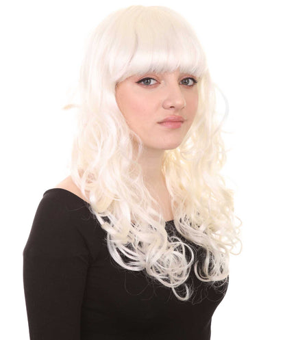 HPO Women's Wig for Fancy Anti-Hero Girl | Long Curly Party Ready Fancy Halloween Wigs | Premium Breathable Capless Cap