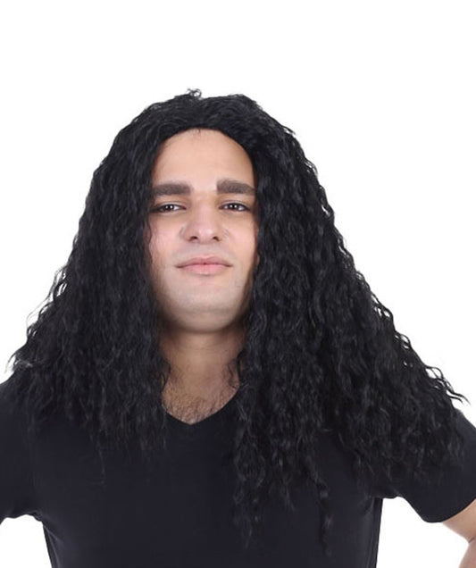 HPO Men Hawaiian Black Hair Wig | Cosplay Wigs | Premium Breathable Capless Cap
